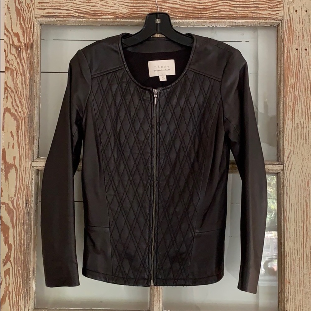 Hinge Quilted Leather Jacket